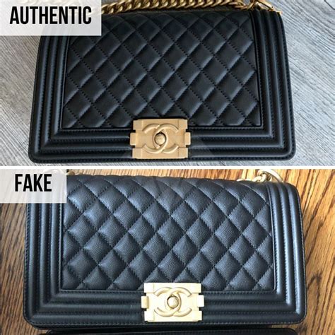 chanel le boy bag fake vs real|how to identify chanel bags.